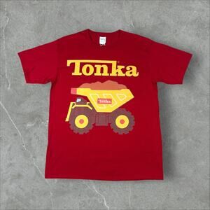 Tonka Truck Construction Size Large Mens Hasbro Red Short Sleeve T-Shirt
